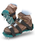 Lawn Aerator Shoes With Adjustable Straps, Spiked Nail Sandals For Deep Soil Aeration And Thatch Reduction, Fits Most Sizes