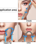 14 Piece Facial Hair Remover Set With Spring Epilators Eyebrow Razors And Tweezers Portable At Home Hair Removal Kit application illustration