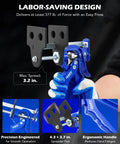 Close-up of Heavy Duty Brake Caliper Piston Compressor Tool For Single Dual And Quad Pistons Disc Brake Caliper Retraction Tool featured with ergonomic handle and spreader pad.