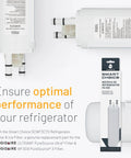 Refrigerator Water And Ice Filter Replacement For Frigidaire ULTRAWF PureSource Ultra And Frigidaire WF3CB Genuine Replacement Filter packaging.