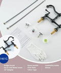 Bridge Kitchen Faucet In Oil Rubbed Bronze, Solid Brass Construction, 8 Inch Centerset, package components included