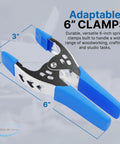 24 Pack 6 Inch Heavy Duty Spring Clamps Blue For Woodworking And Carpentry, 3 inch jaw opening, ideal for carpentry tasks.