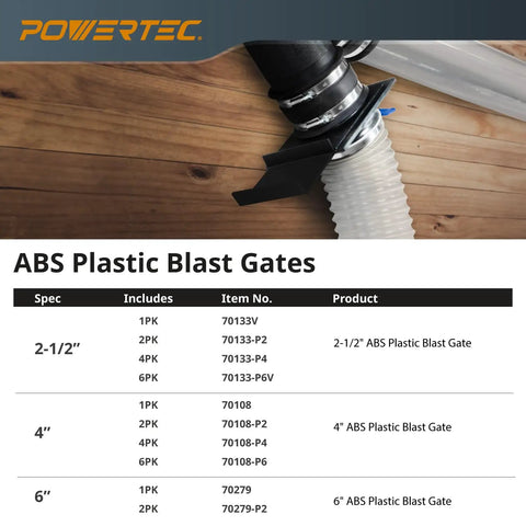4 Inch Blast Gate For Dust Collection System Fits 4 Inch ID Hoses And Ports, Durable Dust Fittings For Workshop Setup image