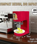Compact Commercial Gelato Spaghetti Machine For Restaurants Space Saving A4 Size Red 80W High 28 LPH Output on counter