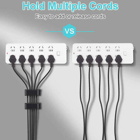 Large Cable Management Clips For Under Desk Cable Organization No Mess Wire Clips For neat power cord arrangement comparison