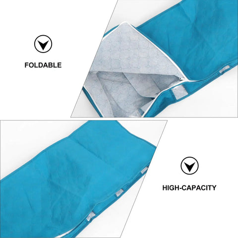 No Fuss Heavy Duty Folding Clothes Storage Bin With Sturdy Handles And Smart Compartments For Bed Sheets Blankets And Closets, foldable and high-capacity design.