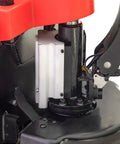 Close-up of the motor assembly in the Heavy Duty Full Electric Pallet Jack With 3300 Lbs Capacity And 6 Hour Battery Life.