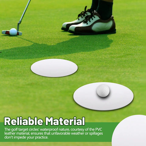 6 Piece Golf Putting Target Circles Set For Indoor And Outdoor Practice Waterproof PVC Leather Hole Cup on course