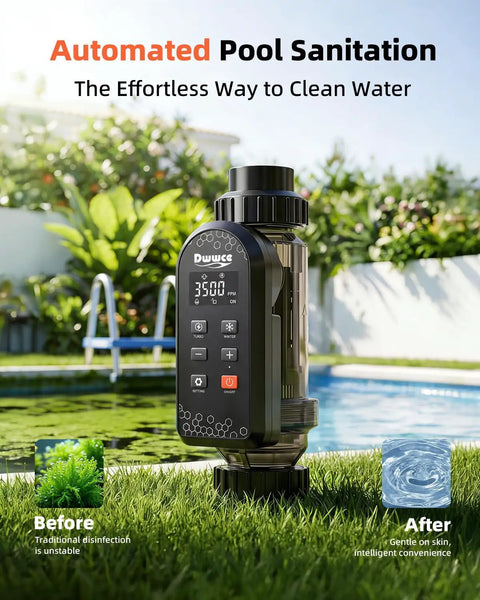 Salt Chlorine Generator for 25000 Gallon Pools With WiFi App Control Saltwater Chlorinator System Titanium Cell.
