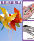 Smooth Ops With MultiColor Split Pins And Mini Brass Paper Fasteners Paired With Compact Hole Puncher 240 Piece Supply Kit showing colorful pinwheels and mini brass fasteners.