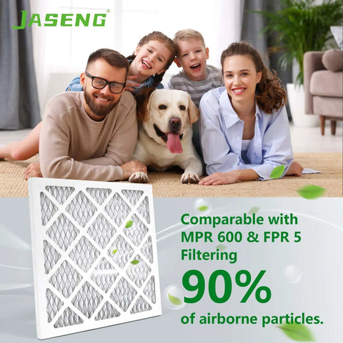 Family with Six Pack 12x12x1 AC Furnace Air Filters MERV 8 Dust Defense Replacement Pleated HVAC Filter For Home Comfort Breathe Easy
