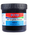 Black jar of "Graphite All Purpose Grease For Auto Boat And Truck Use Ultra Heavy Duty Lithium Lubricant With Extreme Pressure Anti Wear And Rust Inhibitor Multi Function Lubricant For Metal Surfaces 10.5 Oz" shown.