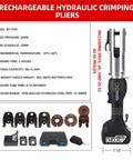 Heavy Duty Electric Hydraulic Crimper For Water Pipes Cordless Stainless Steel Ring Press Tool With 15-50mm Mold Set and accessories.