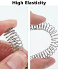 Stainless Steel Compression Springs 0.8 Mm Wire By 10 Mm Outer Diameter Assorted Kit For DIY Repairs And Household Fixes With Nickel Plating Long Lasting Extension For Auto Or Machinery Projects, hand-held spring