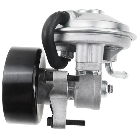 Heavy Duty Vacuum Pump Replacement For Ford Econoline Super Duty 1996 1999, silver and black steel build with fittings.