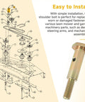Diagram of Shoulder Bolt 7/16-14 for lawn mower assembly, showcasing part 738-3102 steel fastener for easy installation and replacement.