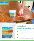 Top Shelf Water Based Clear Wood Grain Filler Gel For A Smooth As Butter Finish On Porous Woods Like Oak And Walnut is applied to a wooden tabletop.