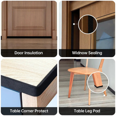 Image showing 2 In X 1 8 Inch Thick Foam Weather Stripping Tape Single Sided Adhesive Seal used for door and window insulation.