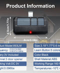 Two Pack Universal Garage Door Opener Remote Compatible With Most Major Brands Replaces 893LM 893Max 971LM No Wait Wireless Keyless Entry Safe Security Works With Three Frequency Safety Scroll Codes Easy Setup shown with product specifications.