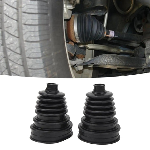Universal Silicone CV Joint Boot Kit 2 Pack For Cars, DIY Ready Constant Velocity Axle Boot Replacement, Dustproof And Flexible CV Boots For Front Or Rear Suspension, Durable Silicone Protection Against Dirt And Water installed on car axle