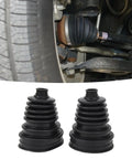 Top Tier Universal Silicone CV Joint Boot Kit Two Pack installed near tire, showing black silicone boots for dust protection.