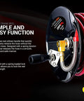 Retractable Air Hose Reel With Hand Crank Built Tough Three Eighths Inch By Fifty Feet 300 PSI 20 Bar Heavy Duty Steel