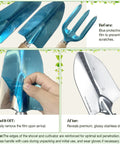 Heavy Duty 9 Piece Garden Tool Set With Floral Organizer Tote Rust Proof Hand Tools film removal process