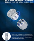 Beefy Pro Grade Industrial Hydraulic Cap And Plug Kit For JIC And ORFS Fittings 180 Piece Set with precision threading detail.