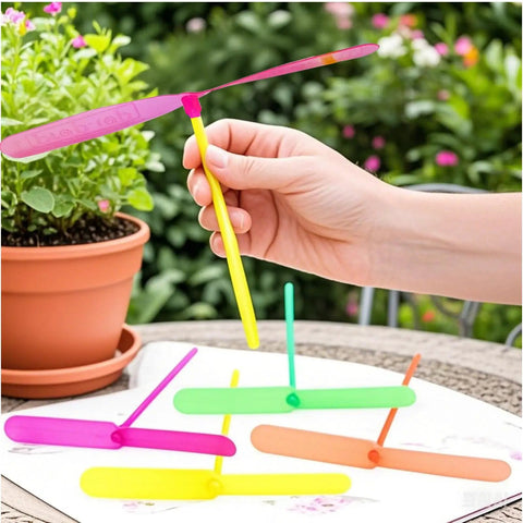 Hand Spinner Helicopter Toy For Outdoor Play And Party Favors Propeller Dragonfly Flight Durable ABS Rub To Spin Easy To Operate