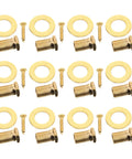 Gold Alloy Guitar Tuning Machine Mounting Hardware Kit With Screws Hex Nuts Flat Washers 12 Sets for acoustic electric guitars.