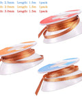 Top view of 3 Pack No Clean Solder Braided Wicks For Desoldering in 0.12/0.1/0.08 inch widths, on spools, 1.5m each