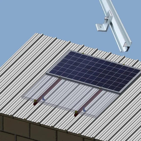Durable Aluminum Roof Mount L Foot Brackets For Sloped Tin Roofs, Adjustable Rail Positioning, No Fuss Easy Install Solar Panel