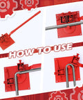 Heavy Duty Manual Rebar Bender Tool For Construction Site And Home Use Extended Handle Metal Bending Machine shown in use.