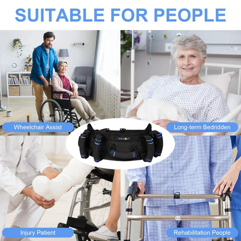 All In One Gait Belt For Seniors With Seven Handles For Safe Patient Transfers Grab And Go Quick Release Buckle Medical Lift