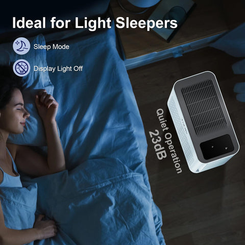 Large Room Air Purifier With HEPA H13 Filtration And Washable Filter For Pet Hair Odor Dust Smoke Covers Up To 1095 Sq Ft Sleep Mode in bedroom