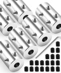 Six Pack 8mm To 10mm Steel Shaft Couplings Rigid Set Screw Motor Shaft Connectors For DIY Projects Motor Accessories Kit With Allen Wrench And Screws, steel couplings with screws