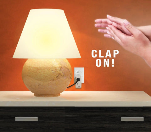 Sound Activated Wall Switch With Clap Detection For Easy Lights On Off Control Wireless Light Switch For Kitchen And Bedroom No More Fumbling In The Dark As Seen On TV. Table lamp controlled by clap.
