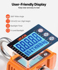 Close-up of digital crane scale with LCD display, showing numbers, features of Beast Of A Digital Crane Scale With 4400 Lbs Capacity