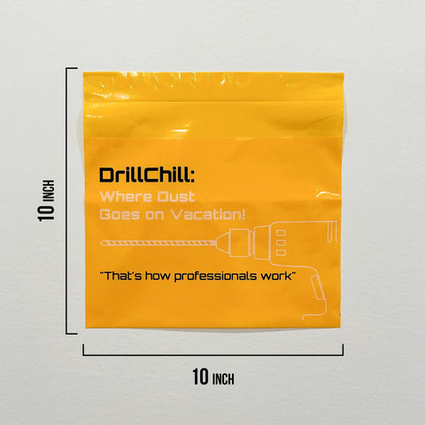 Disposable Yellow Dust Catcher Bags For Drilling 30 Pack Self Adhesive Dust Collector Bags For Drywall Brick And Concrete Walls