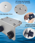 Universal Versatrack 90 Degree Aluminum Track Bracket For Boat Gunnels, Fits Tracker Versatrack, Lund Sport Track, Ranger, And Lowe Boats, Pre Drilled Mount For Rod Holders And Marine Accessories, threaded 6mm holes