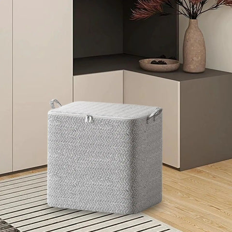Clothes Storage Bags With Zipper, Foldable Wardrobe Organizer Bins, 110L Capacity, Non Woven Material, Sorting Box for bedroom