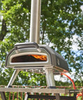 Multi Fuel Outdoor Pizza Oven For Wood And Gas With 12 Inch Pizza Stone And Integrated Thermometer Dual Fuel Pizza Maker For Backyard Grilling