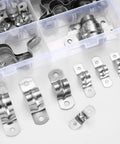 Stainless Steel U Clamp Kit For Pipe And Tube Mounting, Heavy Duty U Bracket Pipe Strap For 5/16 To 3/4 Inch shown in organizer