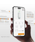 Smartphone displaying app interface for Level 2 Dual Plug EV Charger For All North American Electric Vehicles, 48 Amps 240V Fast Home Wall Connector, Universal J1772 And NACS Compatibility, Plug And Play With App, RFID Access, UL FCC Certified, Mist Silver.