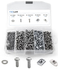 Rock Solid 680 Pieces M5 T Slot Nut And Screw Kit Pack with assorted stainless fasteners and washers in organizer.