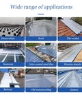 Wide range of applications for Heavy Duty Waterproof Roofing Tape With Flexible Butyl Asphalt And Thick Aluminum Foil for various roofs.