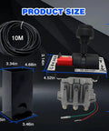Dual Valve Switch Control Valve Set With Kickout For Dump Truck Tipper Hydraulic System, Beefed Up 4 Gear Console Tower, 10m Air Tube Replacement AV295 329358X 329219X product components display.
