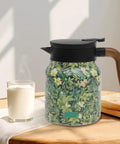 Large Capacity 1000ml Thermal Coffee Carafe And Insulated Tea Pot Stainless Steel Leak-Proof Water Pitcher Green