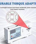 Digital Torque Meter And Torsion Tester For Portable Screwdriver And Wrench With Cap Test Fixture, Clamp Range 10 To 160mm, Maximum 50 Nm, HP50, With High Precision Sensor And Instant Torque Direction Display, Unit Conversion, 20mm and 9.5mm adapter