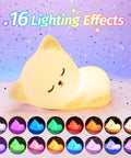 Unicorn Night Light For Girls Bedroom Decor With 16 Color Modes Tap To Light On Portable 10 Hour Battery Soft Safe Nursery Lamp Totally Magical Gift For Girls showing 16 lighting effects
